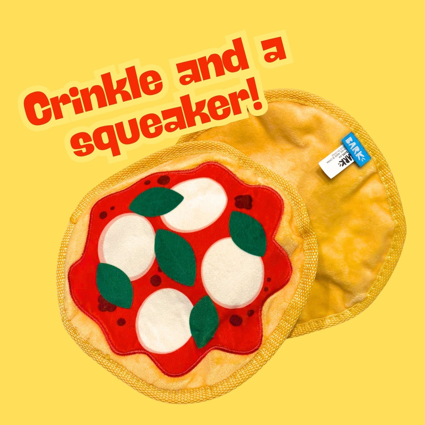 🍕 Muttzarella & Pawmodoro Pizza Squeaky Toy