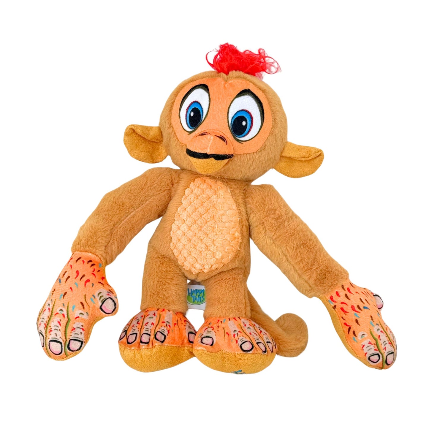 π Happy Tails Squeaking Rope Monkey Dog Toy