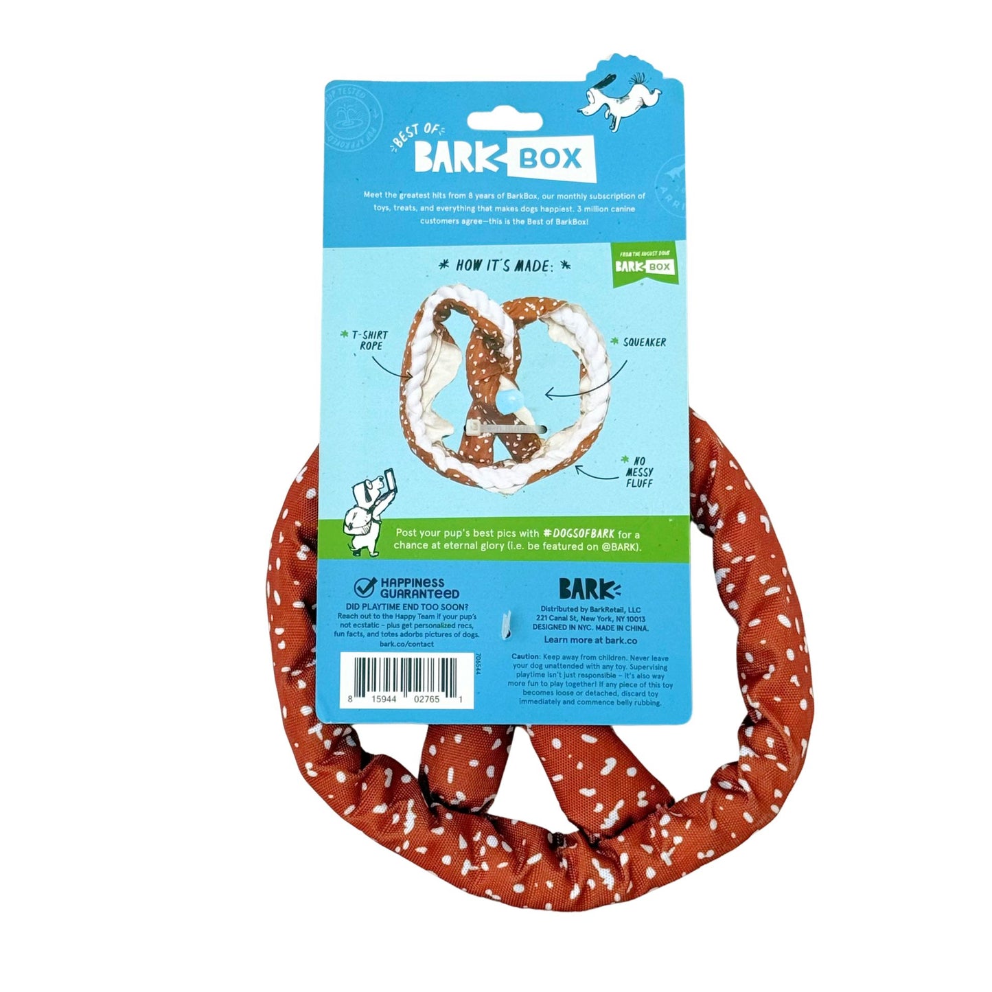 🥨 Bark Pretzel Dog Toy