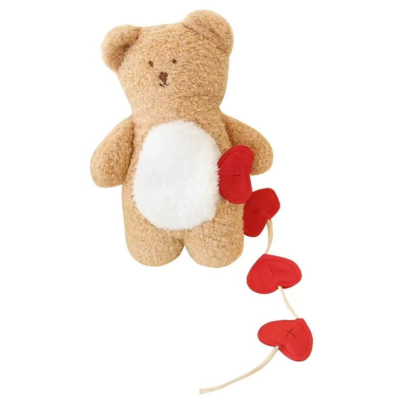 🧸 Heart-Shaped Bear Hide-and-Seek Cuddle Pillow Toy