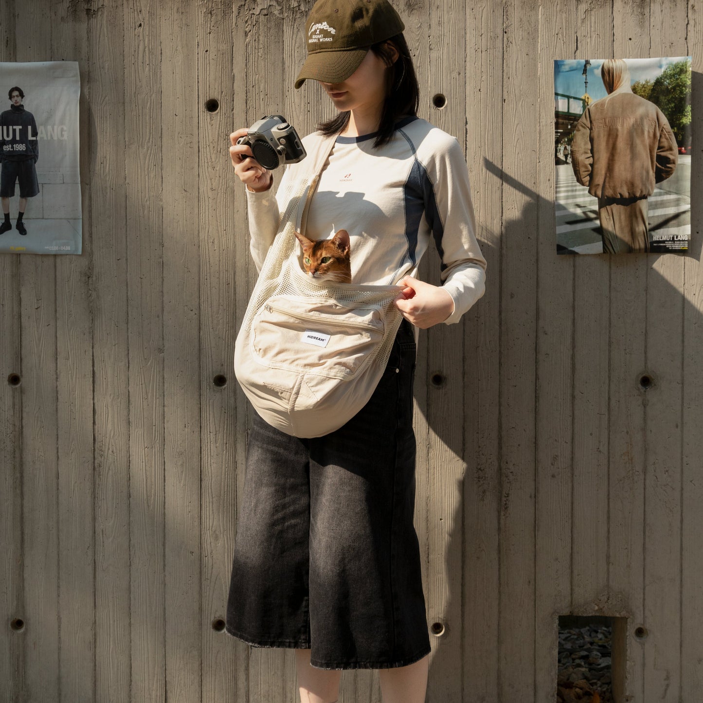 Fully Breathable Mesh Pet Crossbody Bag [Milk Brown - Pre-Order]