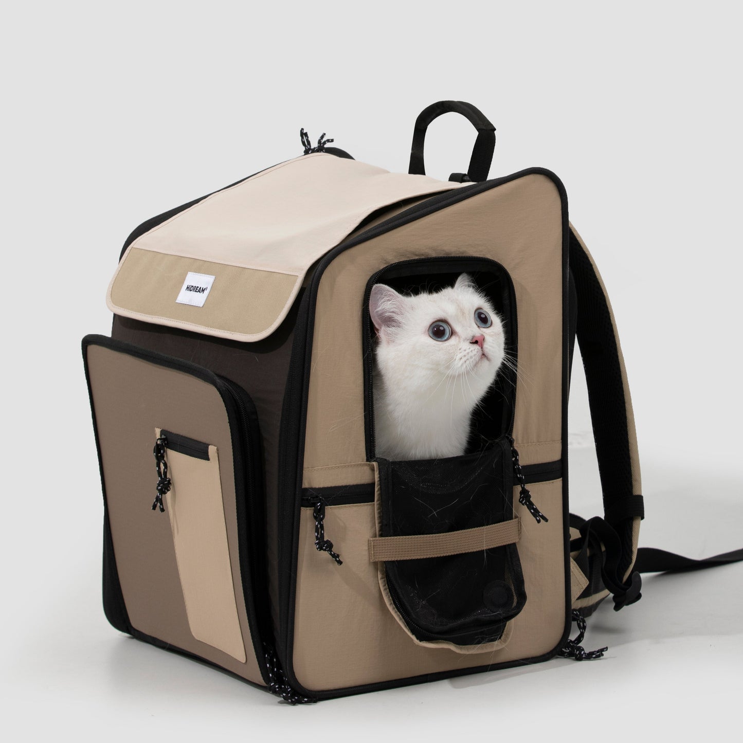 Expandable Pet Carrier Travel Backpack & Pet Tent 2-in-One [Chestnut Brown - Pre-Order]