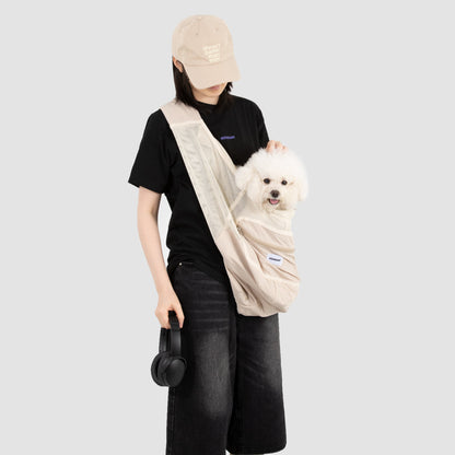 Fully Breathable Mesh Pet Crossbody Bag [Milk Brown - Pre-Order]