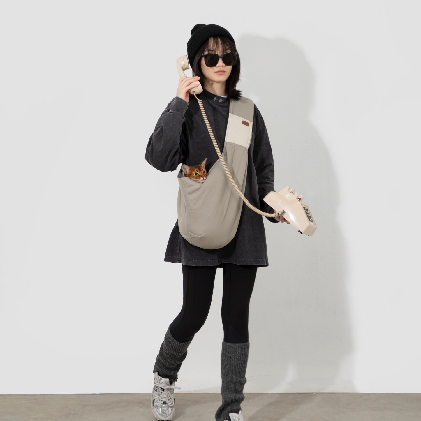 Pet Travel Portable Crossbody Bag [Eggshell Grey All-Season Version - Pre-Order]
