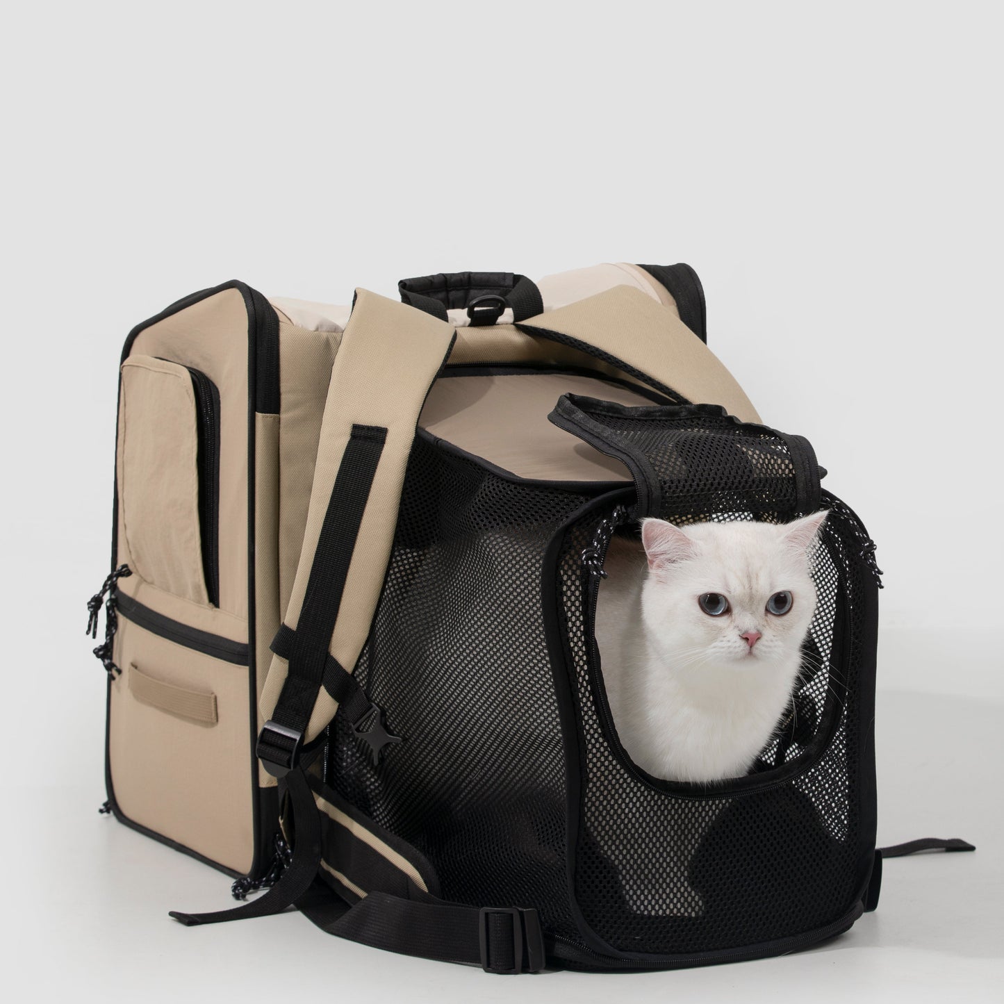 Expandable Pet Carrier Travel Backpack & Pet Tent 2-in-One [Chestnut Brown - Pre-Order]