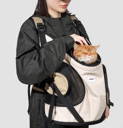 Pet Front-Carry Tote Backpack [Milk Brown - Pre-Order]
