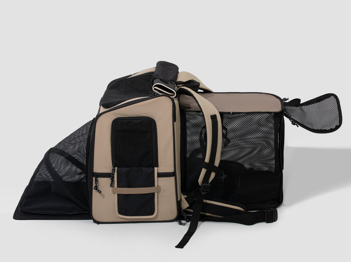Expandable Pet Carrier Travel Backpack & Pet Tent 2-in-One [Chestnut Brown - Pre-Order]