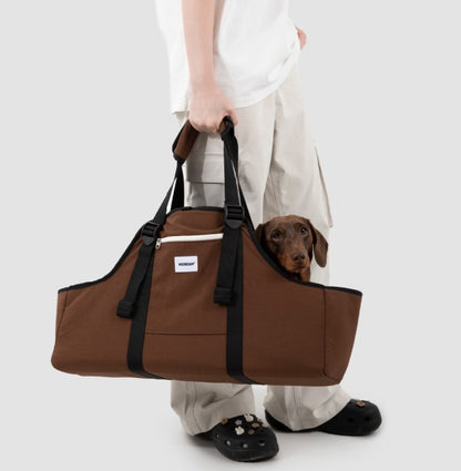 Baguette Style Pet Shoulder Carrier [Nut Brown - Pre-Order]