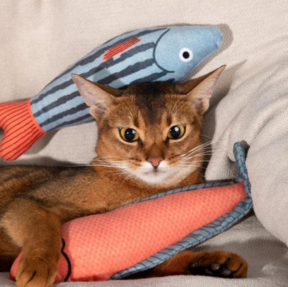 Catnip Fish Shaped Toy [Orange Dragon Tongue Fish]