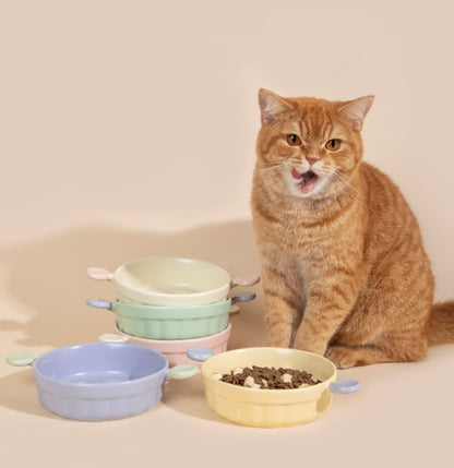 Little Ears Ceramic Pet Bowl [Berry Pink]