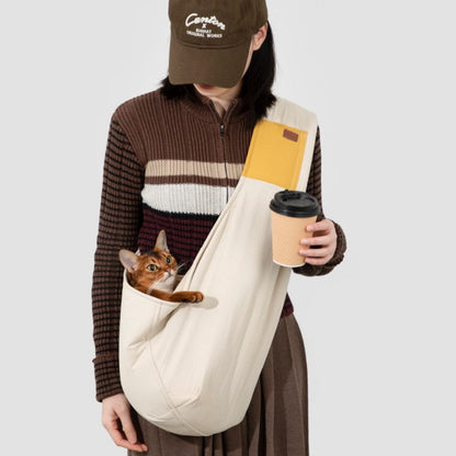 Pet Travel Portable Crossbody Bag [Elegant Pear Yellow All-Season Version]