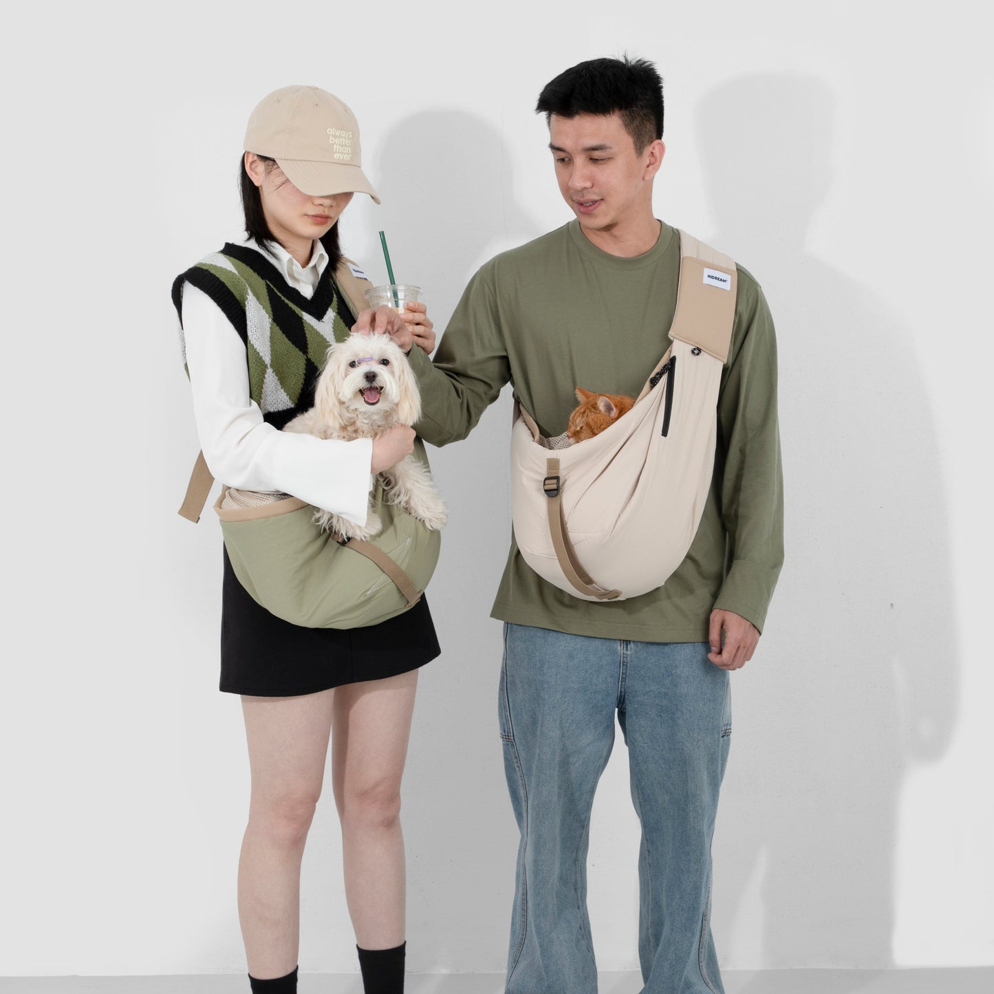 Pet Travel Tote Crossbody Bag [Olive Green - Pre-Order]