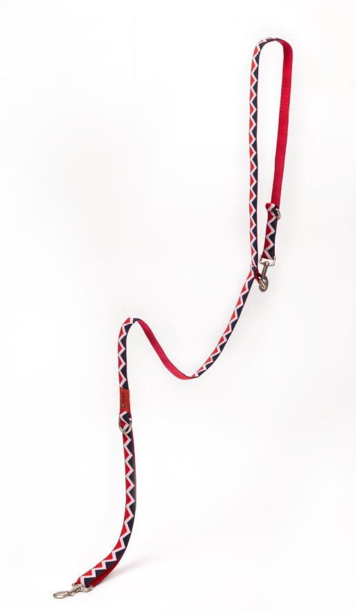 Rainbow Series Hands-Free Multi-Functional Dog Leash [Red]