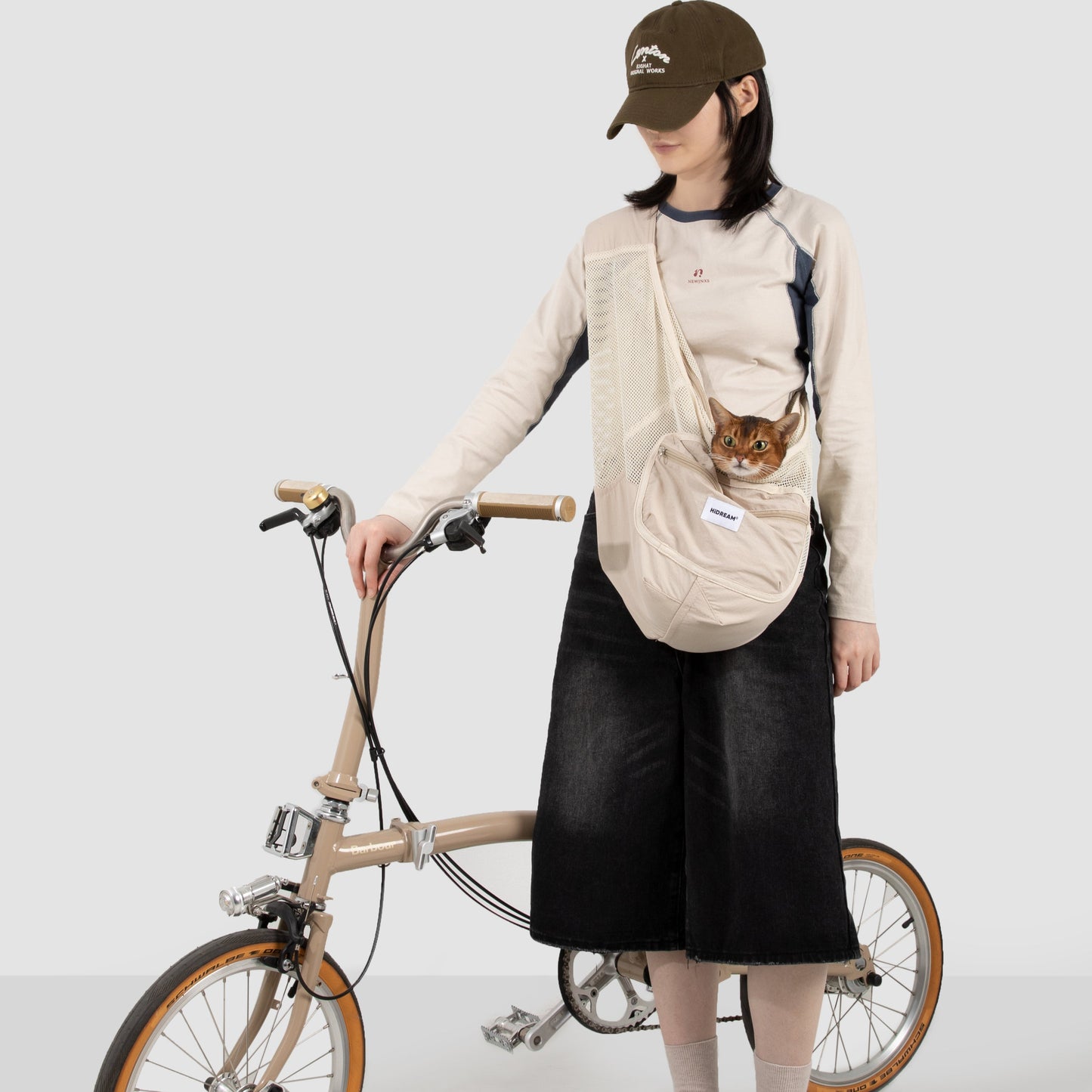 Fully Breathable Mesh Pet Crossbody Bag [Milk Brown - Pre-Order]