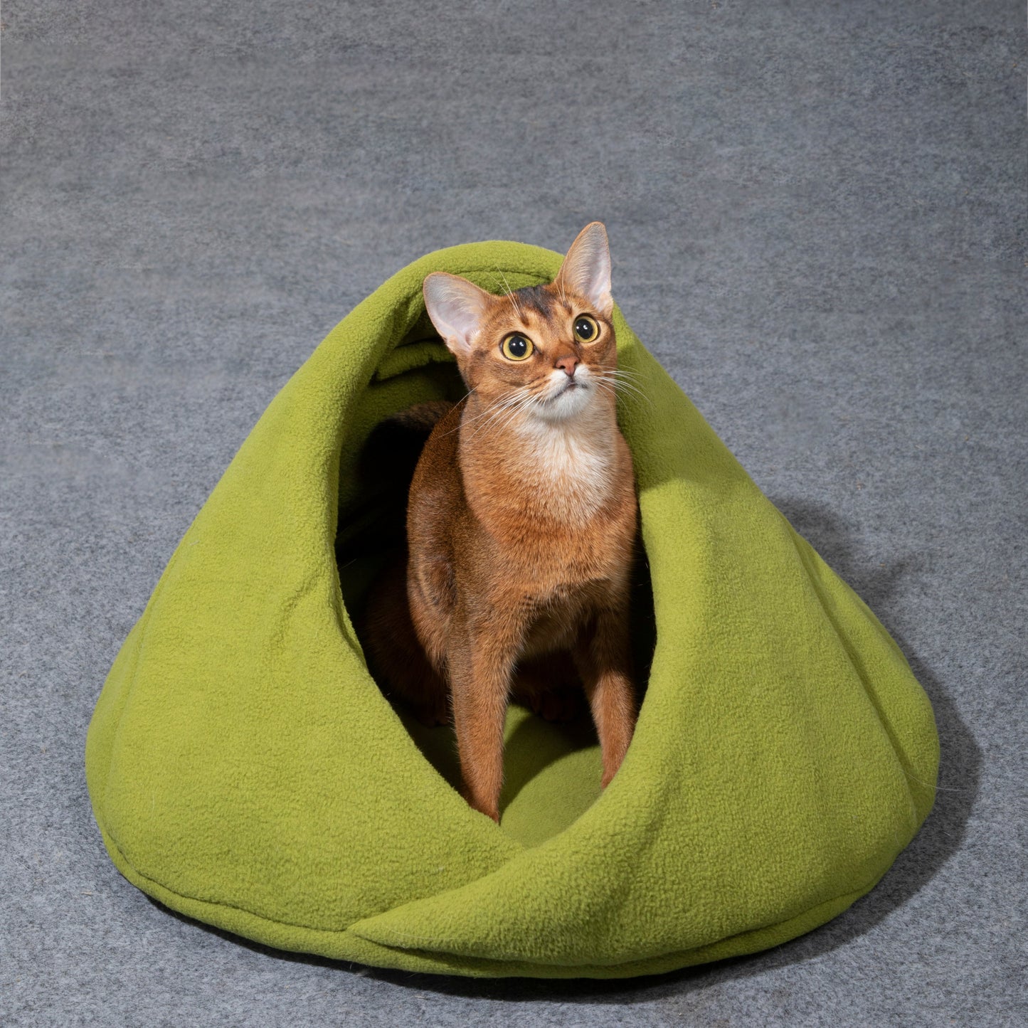 Polar Fleece Semi-Enclosed Pet Bed [Charcoal Bagel & Matcha Scone]