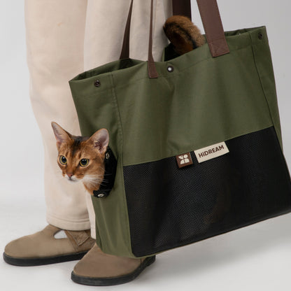 Two-Tone Shoulder Pet Carrier Bag [Matcha Cookie - Pre-Order]