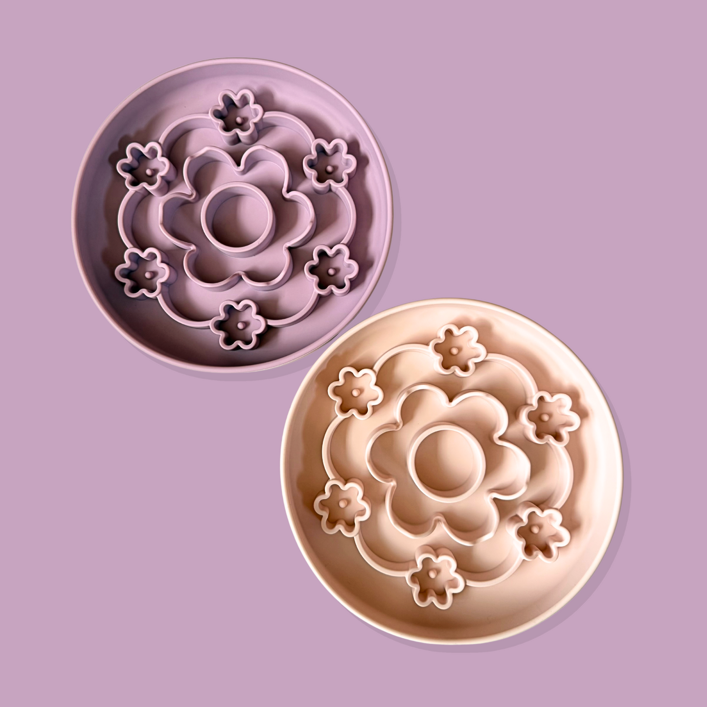 Spring Blossom Slow Feeder Bowl [Light Purple]