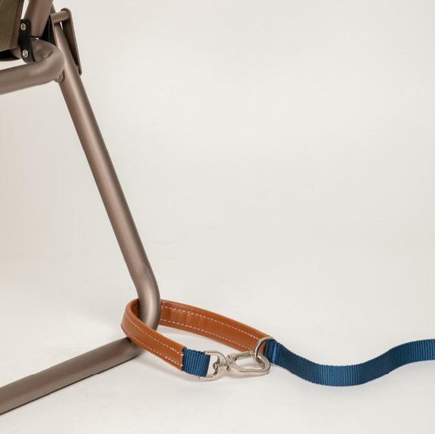 BOBO Series Leather Hands Free Multi-Function Cross Body Dog Leash [Cloud Mountain Blue]