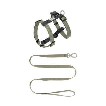 Valley Series Dog H-shaped Harness & Leash Set [Green with Gray]