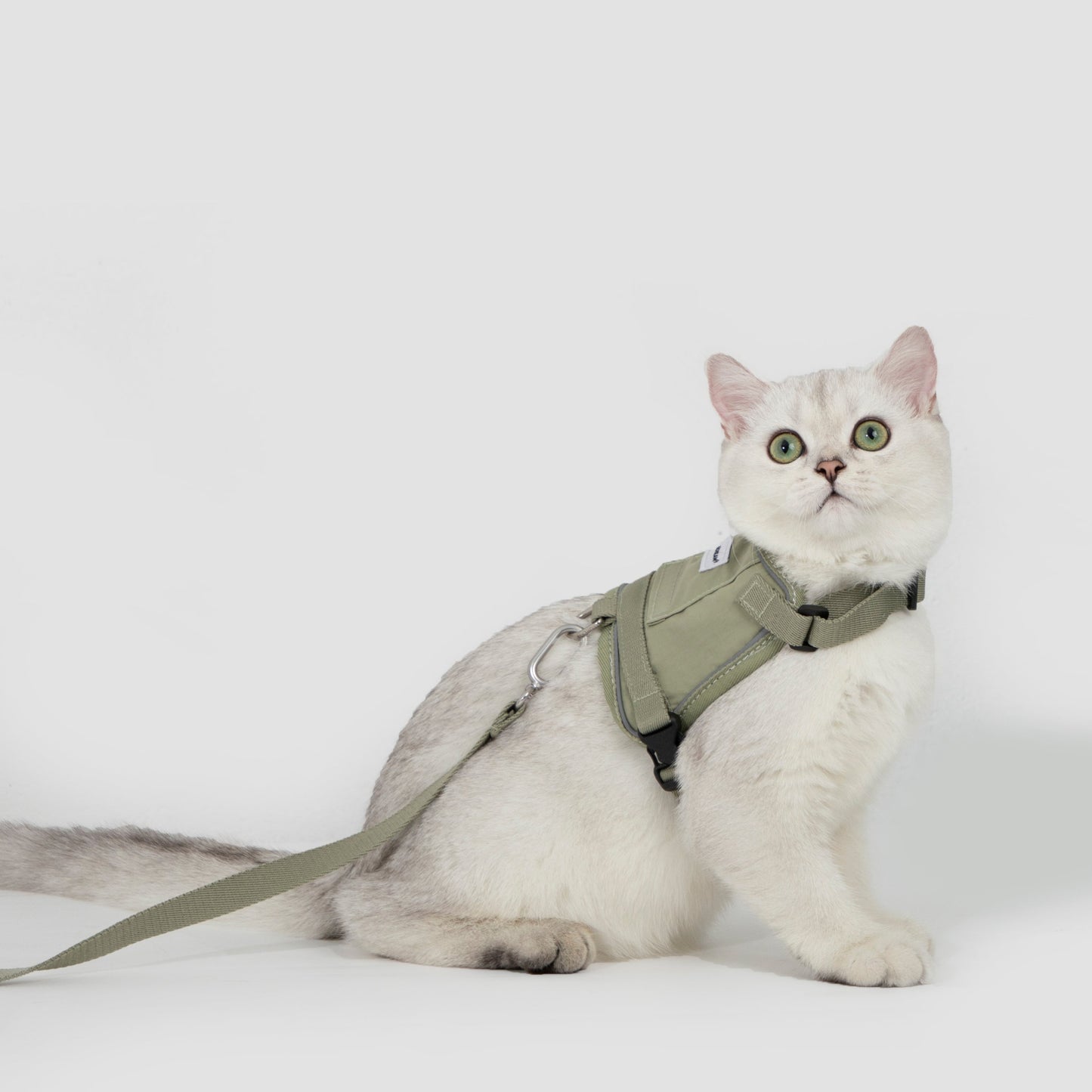Valley Series Vest-Style Cat Harness and Leash Set [Olive Green]
