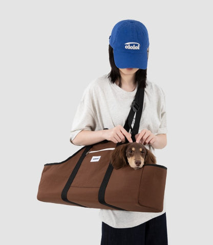 Baguette Style Pet Shoulder Carrier [Nut Brown - Pre-Order]