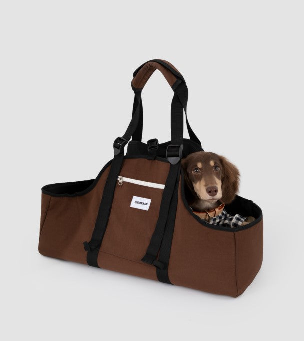 Baguette Style Pet Shoulder Carrier [Nut Brown - Pre-Order]
