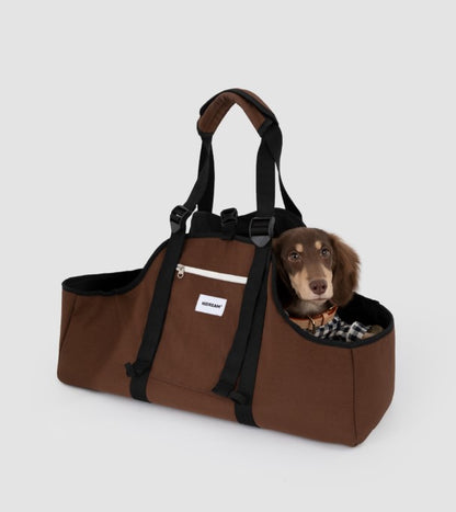 Baguette Style Pet Shoulder Carrier [Nut Brown - Pre-Order]