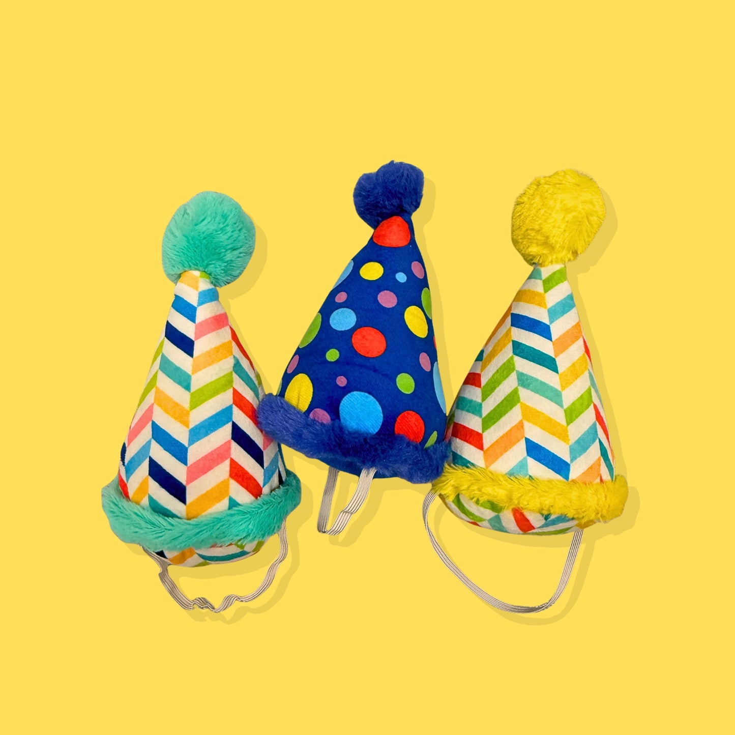 🎂 Barkday Party Hat Plush Dog Toy [Dark Blue]