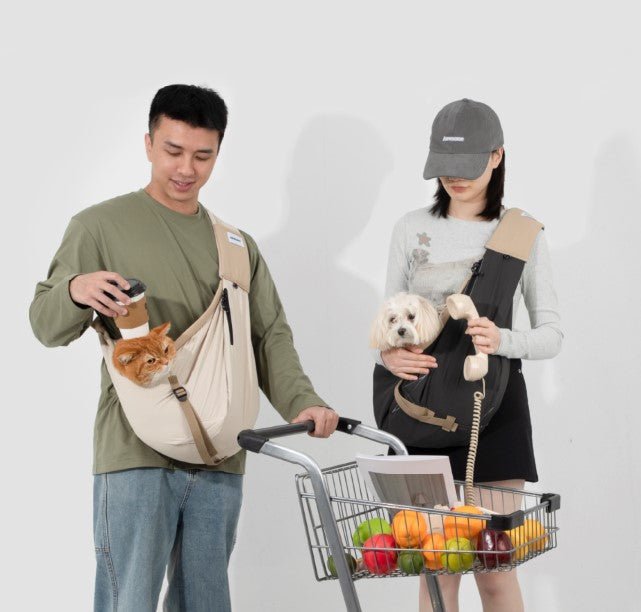 Pet Travel Tote Crossbody Bag [Buckwheat Gray - Pre-Order]
