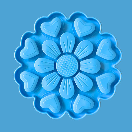 Flower Puzzle Slow Feeder Mat [Blue]