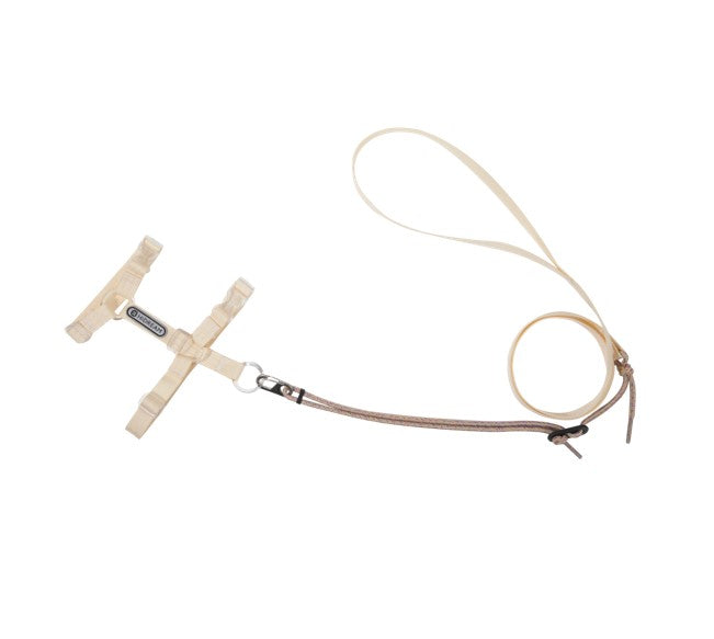 BOBO Series Freedom Exploration Cat H-Shape Harness and Leash Set [Camellia White]