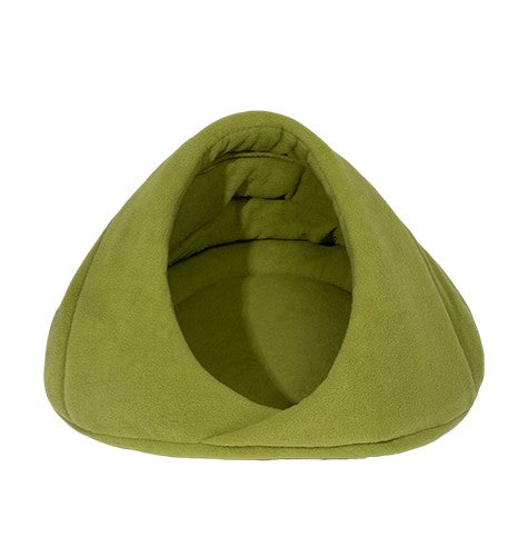 Polar Fleece Semi-Enclosed Pet Bed [Charcoal Bagel & Matcha Scone]