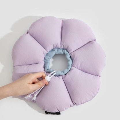 Flower Shaped Elizabethan Rings Dog & Cat Recovery Collar [Vine purple]