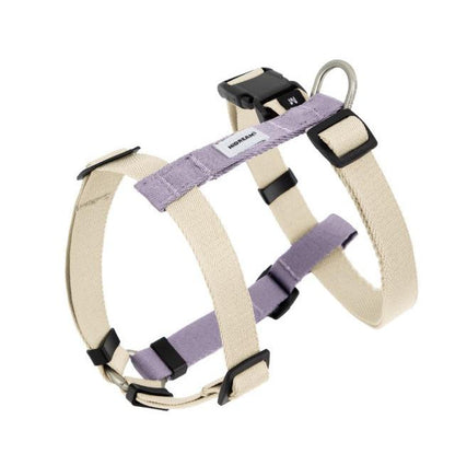 Valley Series Dog H-shaped Harness & Leash Set [Milk Brown with Purple]