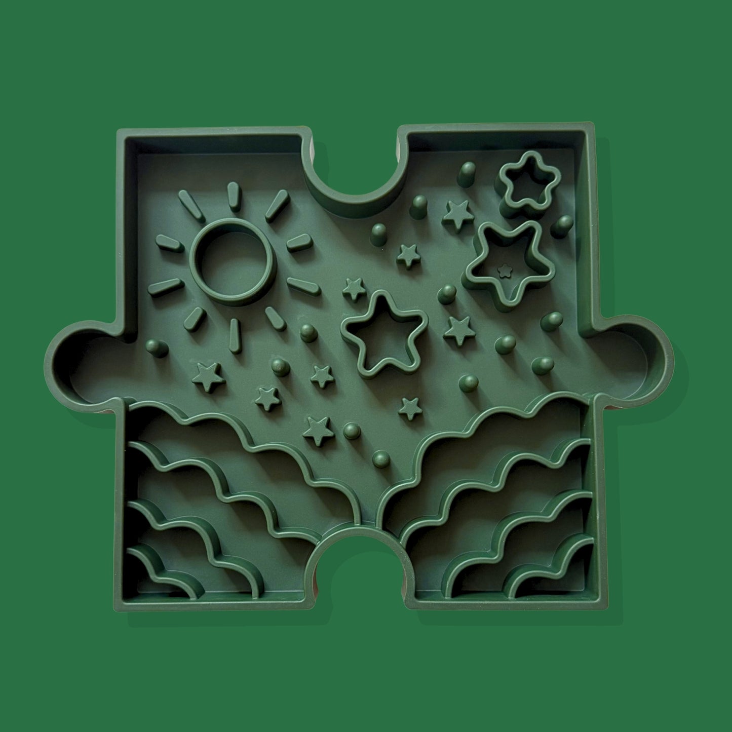 Pawzzle SunnyStar Slow Feeder Bowl [Dark Green]