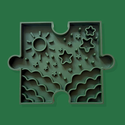 Pawzzle SunnyStar Slow Feeder Bowl [Dark Green]