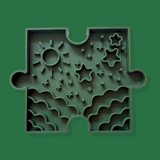 Pawzzle SunnyStar Slow Feeder Bowl [Dark Green]