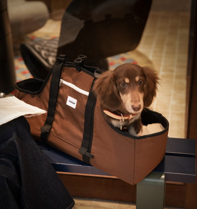 Baguette Style Pet Shoulder Carrier [Nut Brown - Pre-Order]