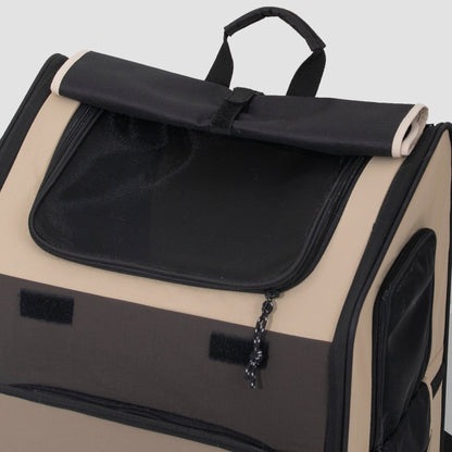 Expandable Pet Carrier Travel Backpack & Pet Tent 2-in-One [Chestnut Brown - Pre-Order]