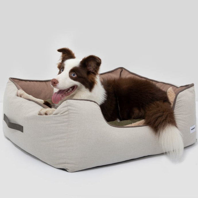 All-Season Premium Pet Bed Lounge Nest Mat [Brown Olive Green]