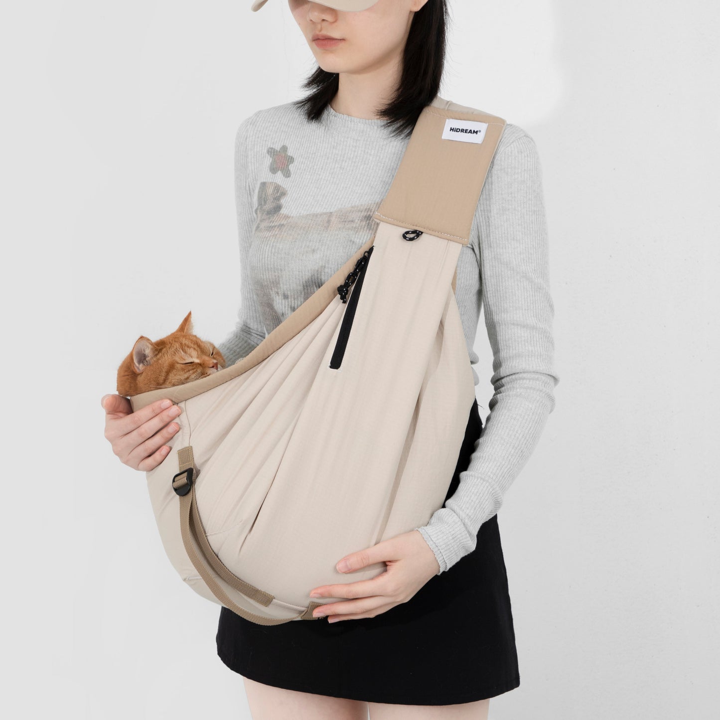 Pet Travel Tote Crossbody Bag [Milk Brown - Pre-Order]
