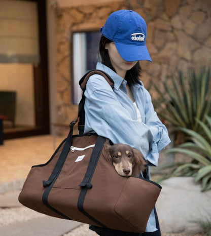 Baguette Style Pet Shoulder Carrier [Nut Brown - Pre-Order]