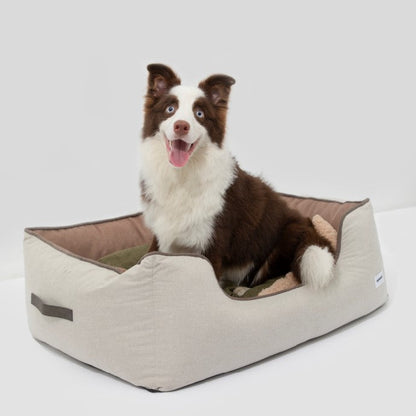 All-Season Premium Pet Bed Lounge Nest Mat [Brown Olive Green]