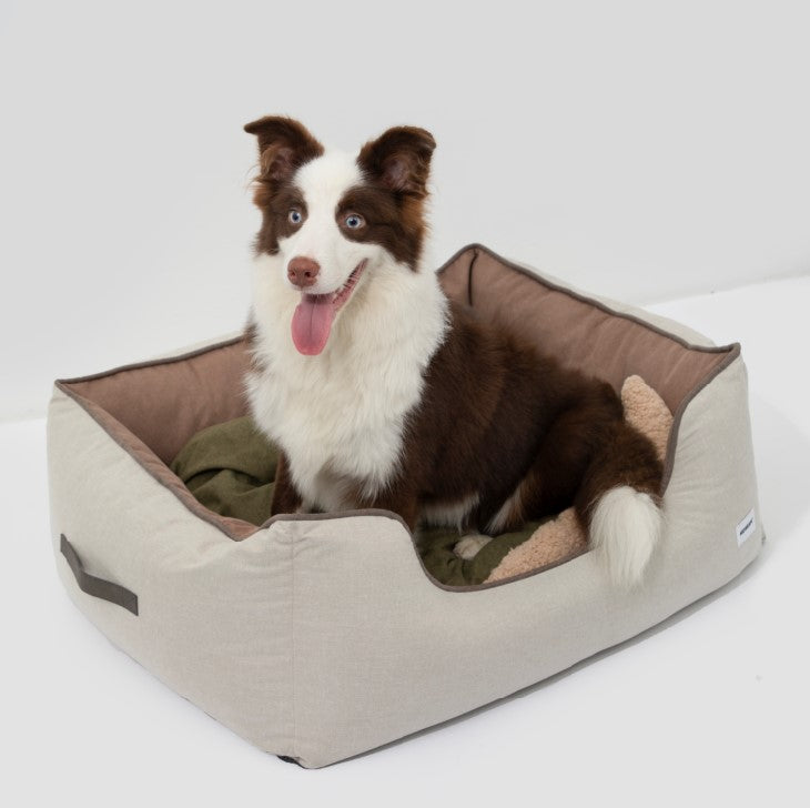 All-Season Premium Pet Bed Lounge Nest Mat [Brown Olive Green]