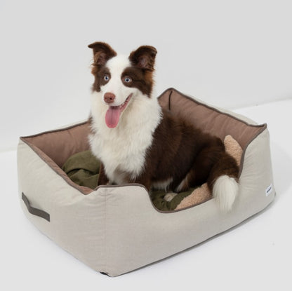 All-Season Premium Pet Bed Lounge Nest Mat [Brown Olive Green]