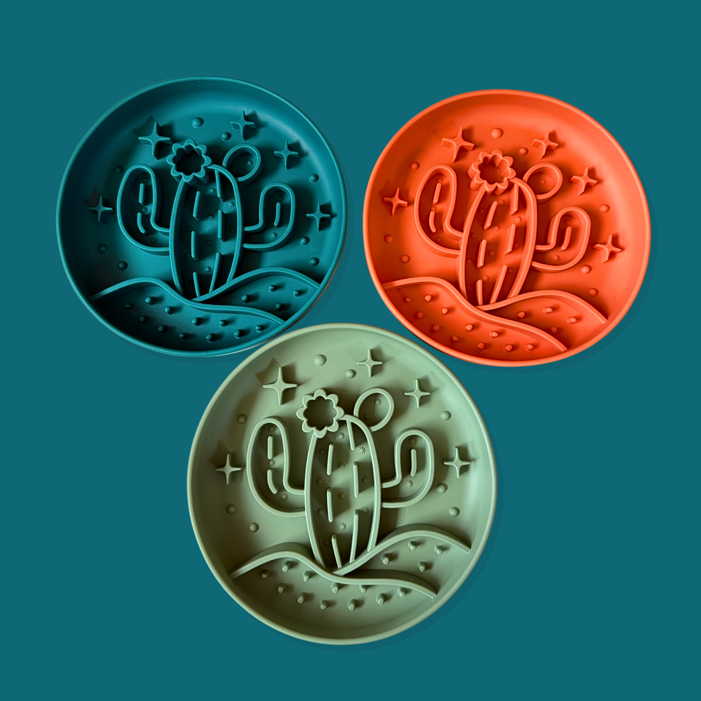 Desert Festival Slow Feeder Bowl [Rainforest Green]