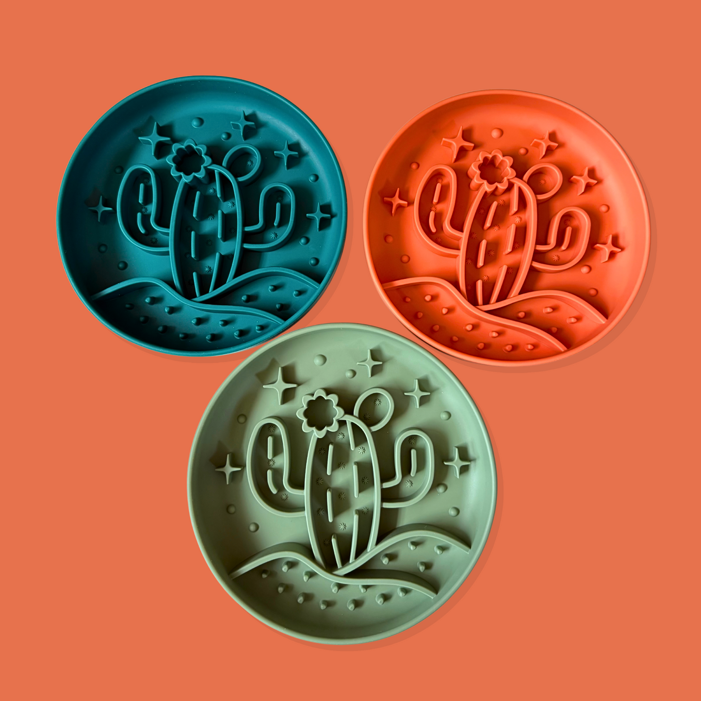 Desert Festival Slow Feeder Bowl [Amber Orange]