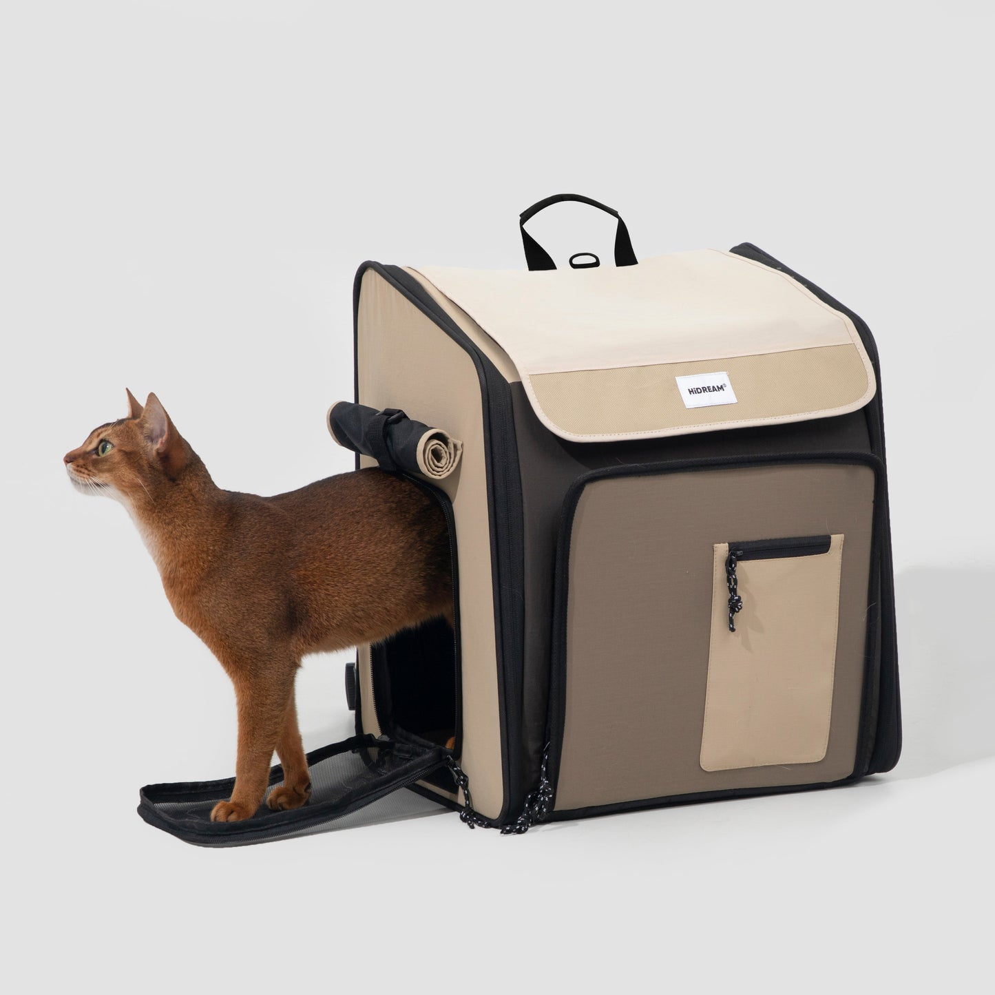 Expandable Pet Carrier Travel Backpack & Pet Tent 2-in-One [Chestnut Brown - Pre-Order]