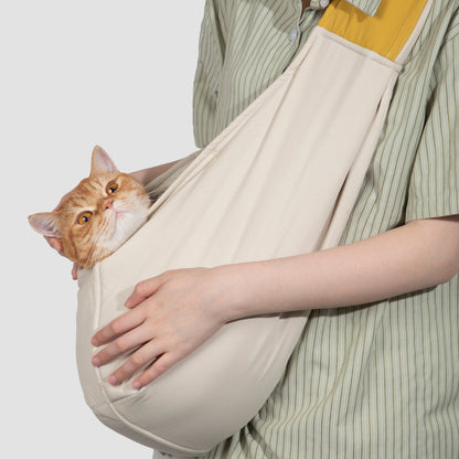 Pet Travel Portable Crossbody Bag [Elegant Pear Yellow All-Season Version]