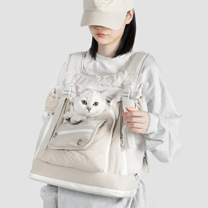 Soft Pet Front Hugging Backpack [Almond Custard - Pre-Order]